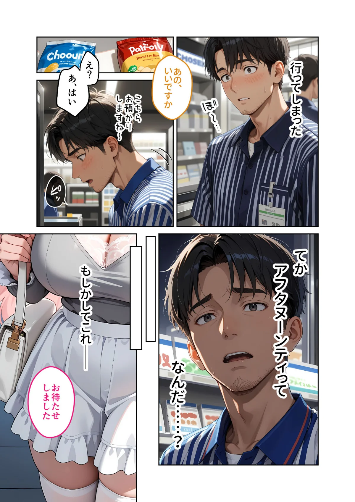 お客様はおっぱいです。 モザイク版 無料試し読み5ページ目（ラビットフット）