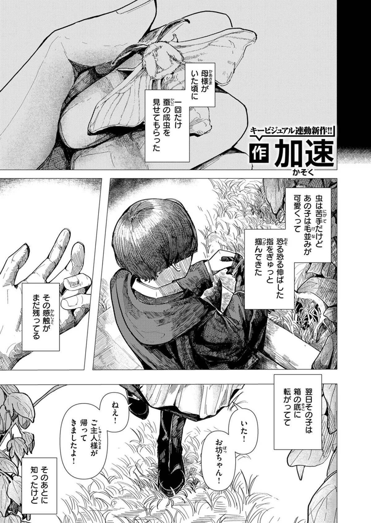 蚕のひとつ覚え（単話） 無料試し読み2ページ目（加速）