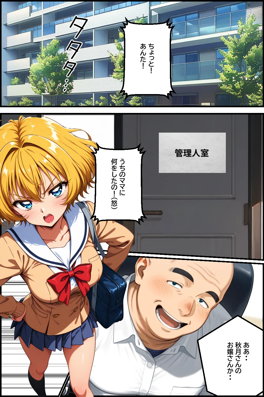 母娘娯楽2〜管理人の罠に堕ちた母娘〜  ありさ（娘）の章（後編） NTR・寝取られ・お母さん・フェラ サンプル2ページ目(ピンク堂書店)