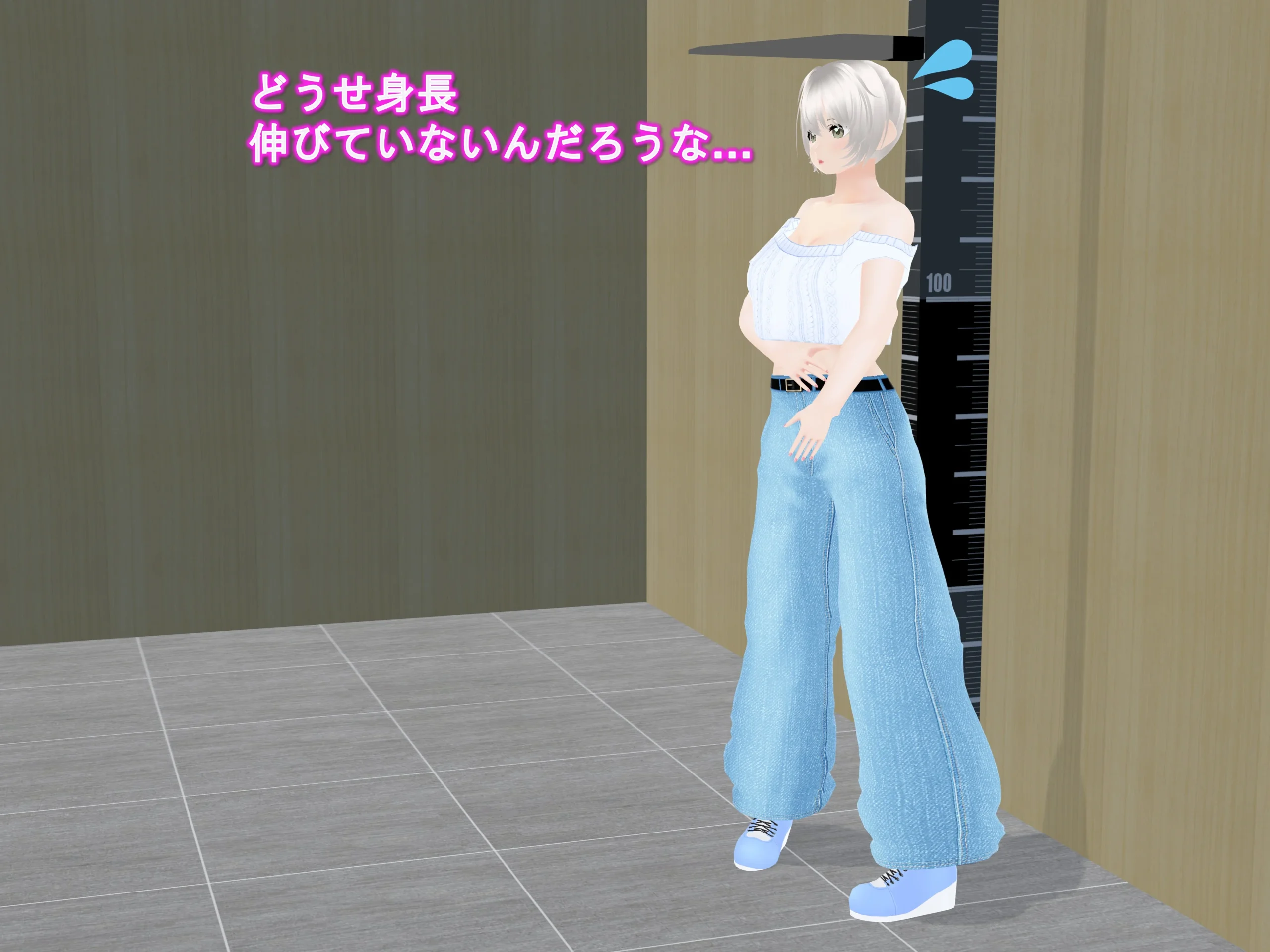 女子だけデカく 男子を追い抜く 成長音〜測定バー編〜 スレンダー・その他フェチ・ファンタジー サンプル2ページ目(女子成長クラブ)