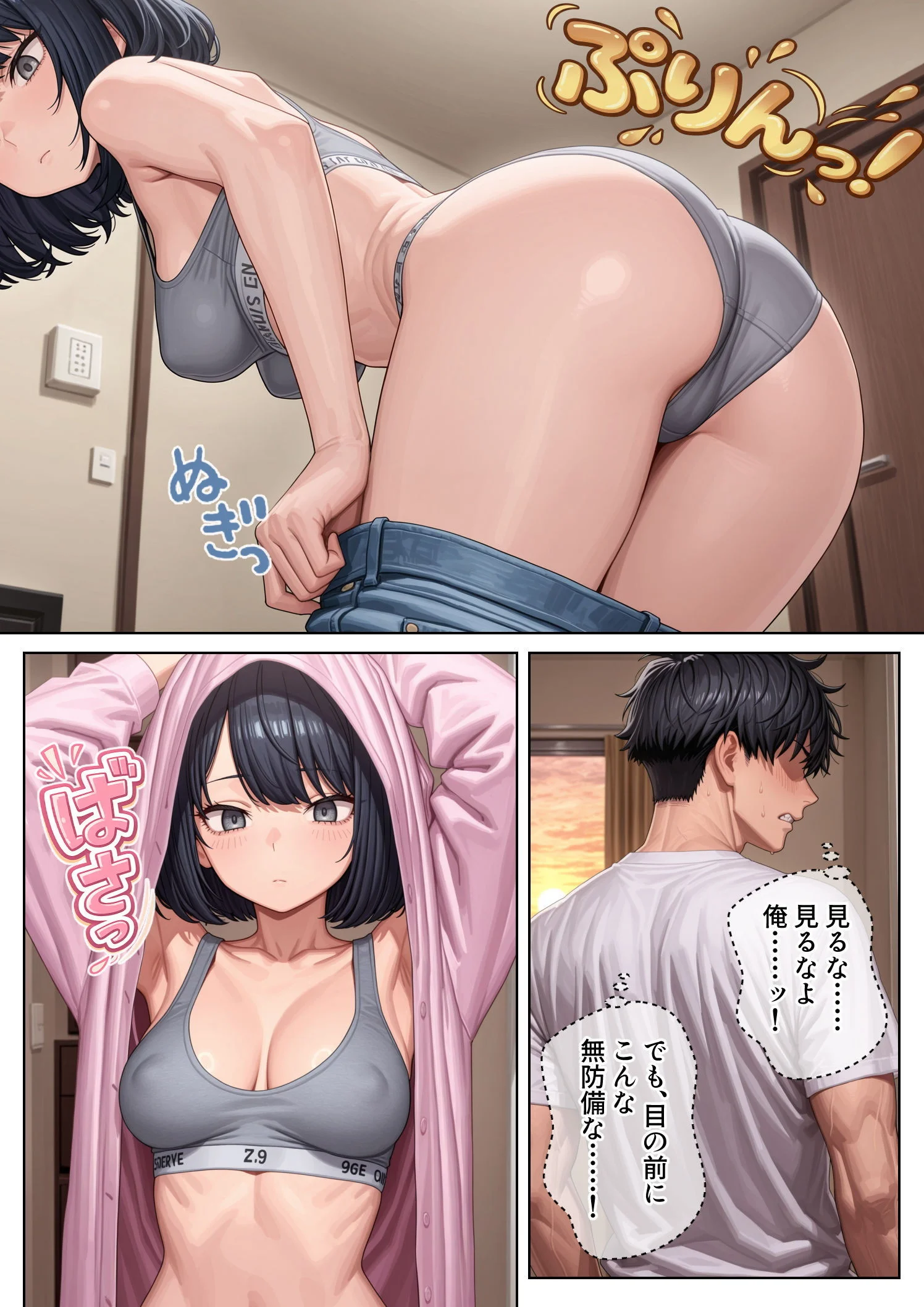 同人エロ漫画 クール系妹（26）との同棲生活 〜家賃高騰につき、一線を超えるのは合理的な判断です。〜 サンプル8ページ目