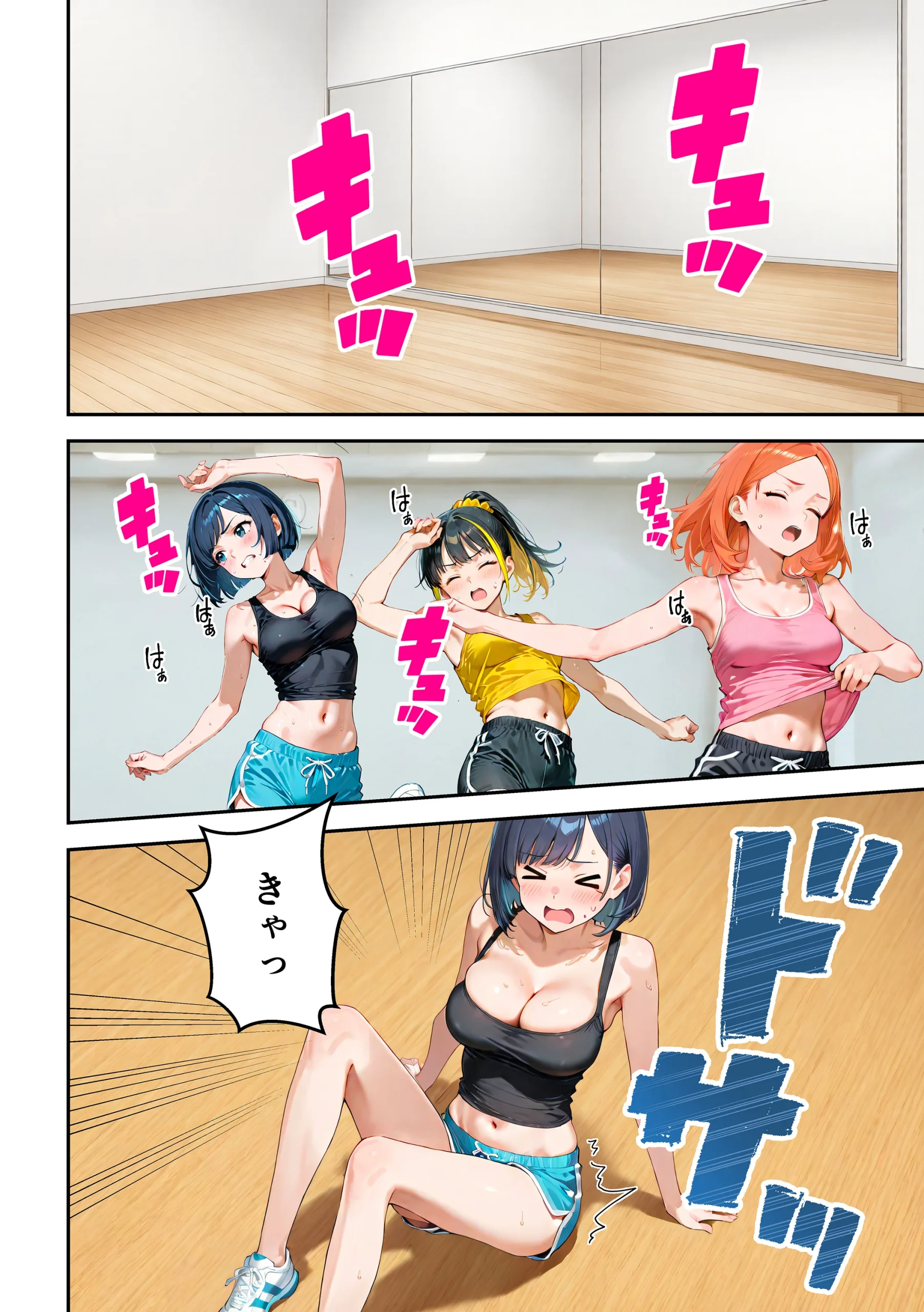 アイドルの卵 -アイドルの卵達がオーディション中に敏腕プロデューサーからセックスで指導を受ける話- 3P・4P・アイドル・おもちゃ サンプル5ページ目(うさぎアトリエ)