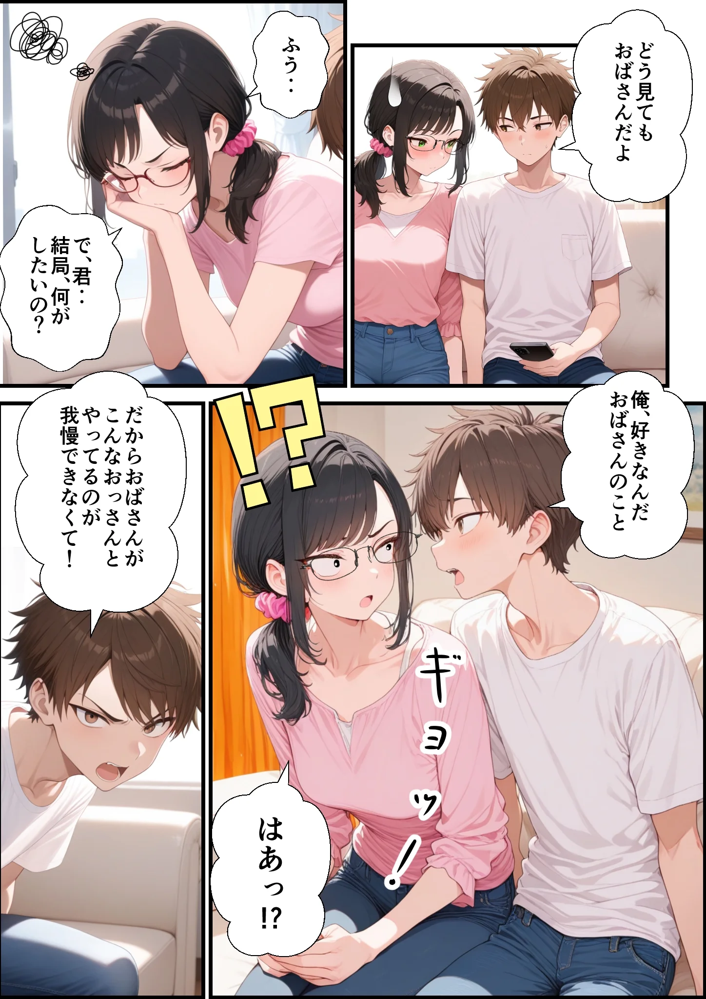 同人エロ漫画 妻が息子の友達とやっちまった件 サンプル4ページ目