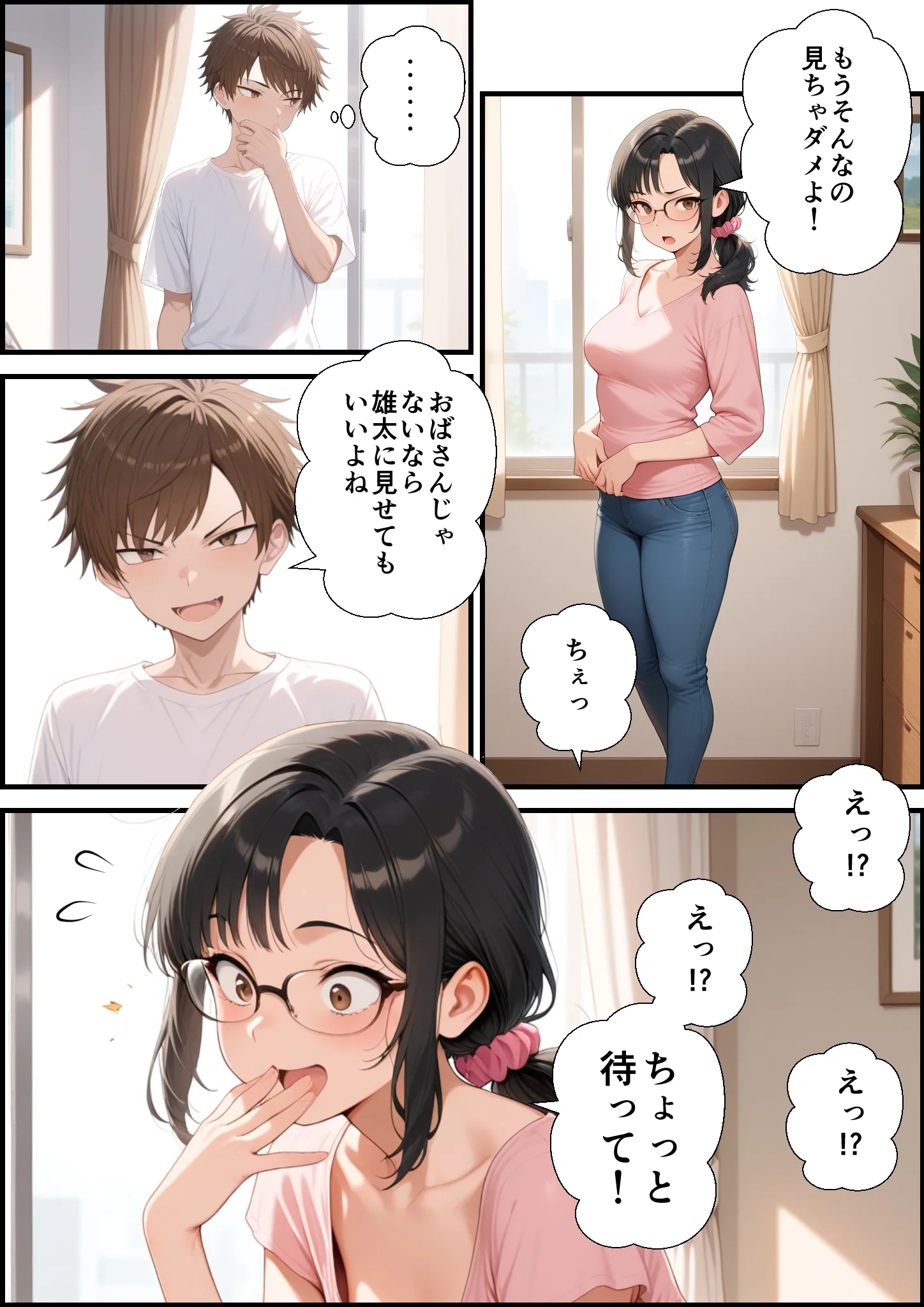 同人エロ漫画 妻が息子の友達とやっちまった件 サンプル14ページ目