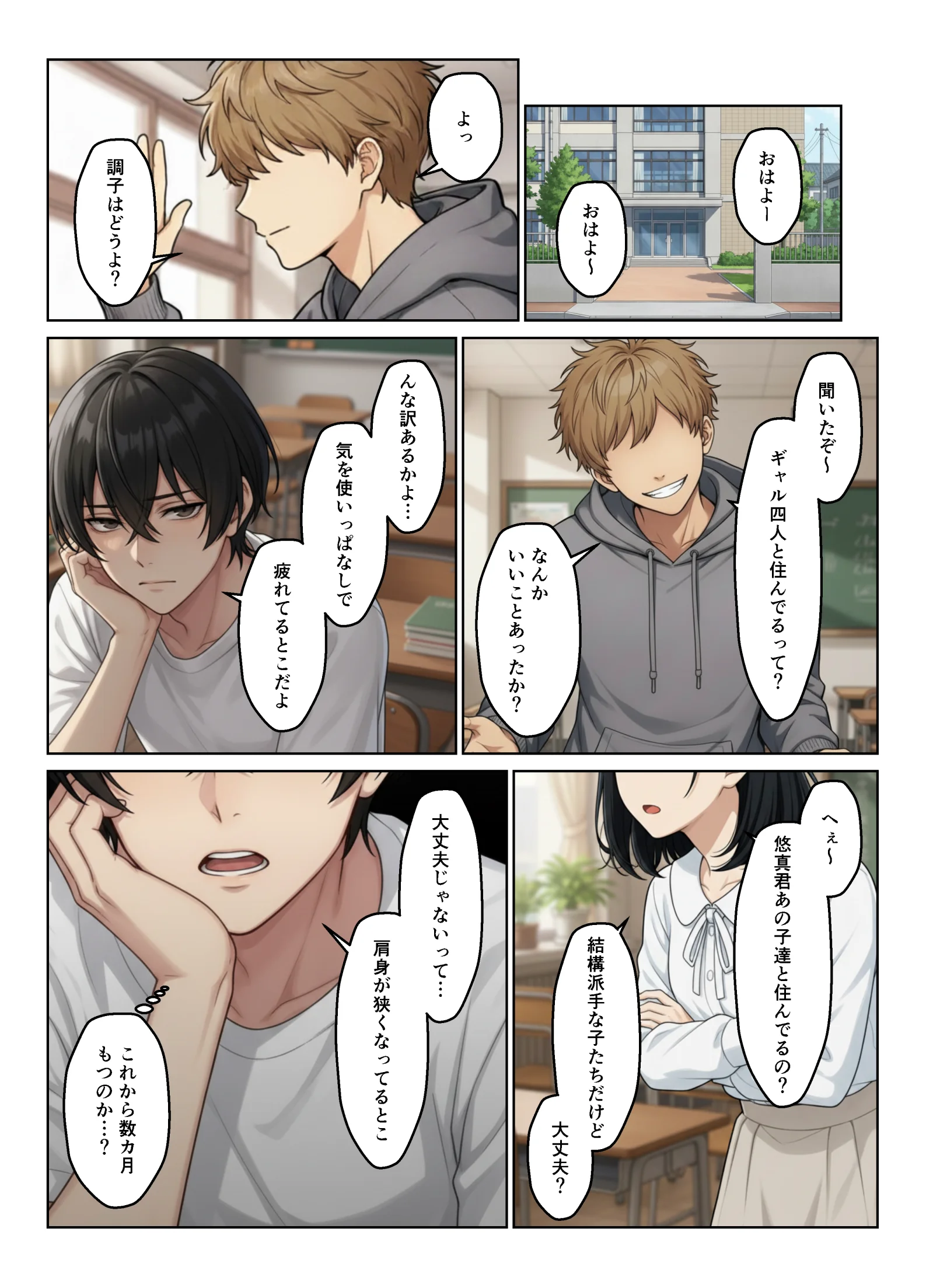 ギャルとシェアハウス  ギャル4人に囲まれた俺のハーレム生活 3P・4P・ギャル・ハーレム サンプル7ページ目(ヌキっぱなし)