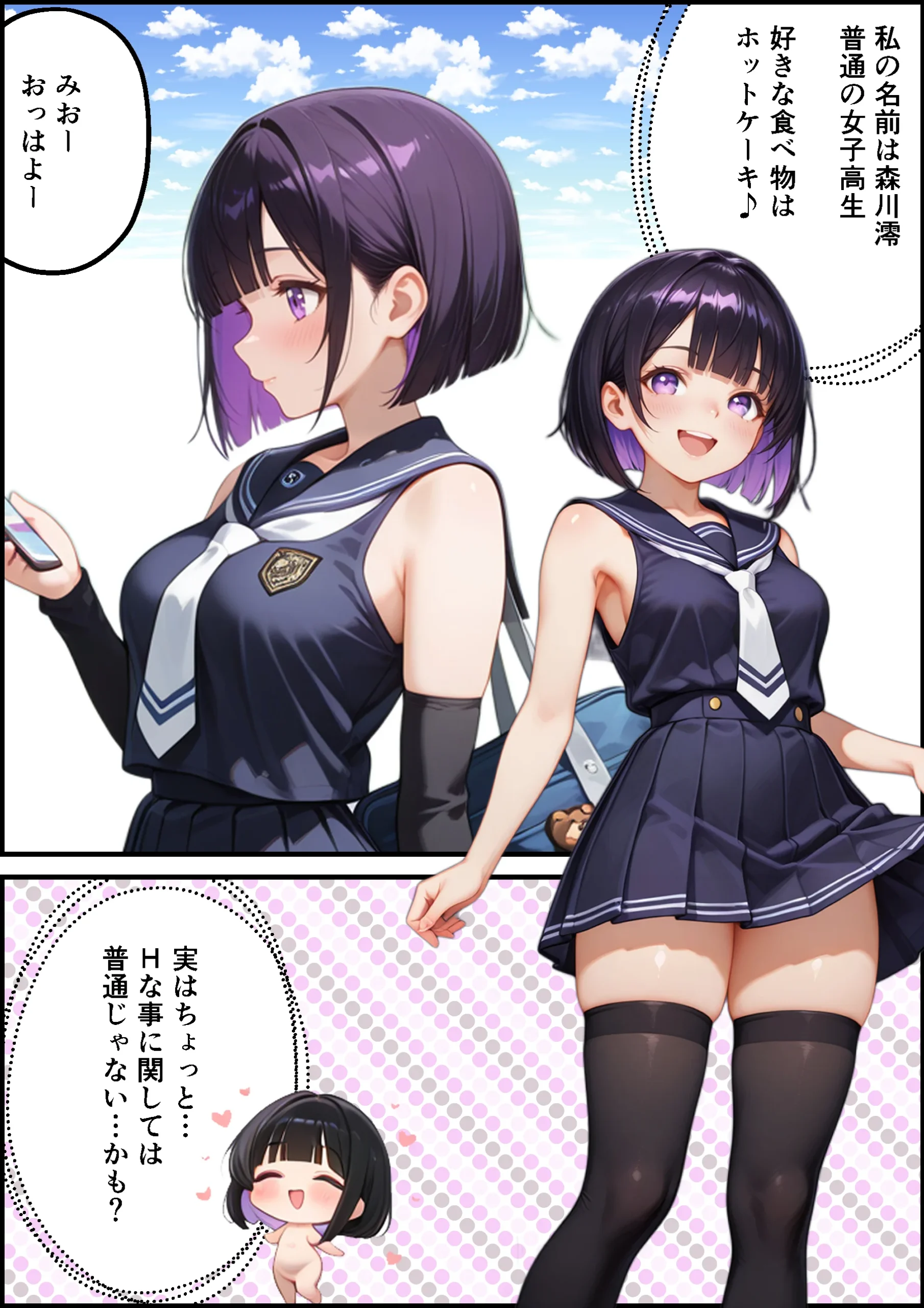 天真爛漫なJK（18）森川澪はHなマッチングでどこでもヤッちゃう件？！ ビッチ・フェラ・中出し サンプル10ページ目(制服LIFE)