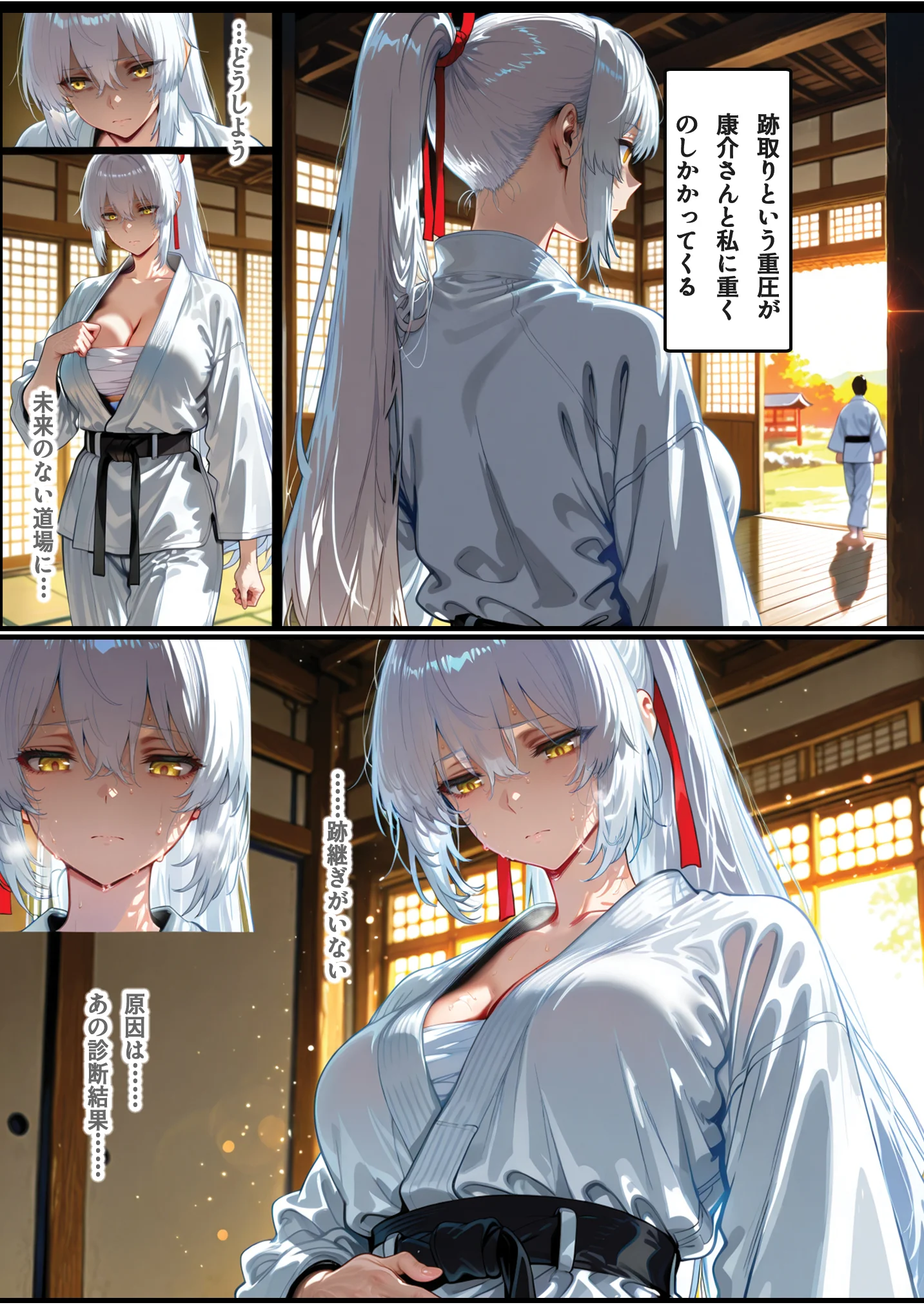 同人エロ漫画 【家系侵蝕】特濃種付けに堕ちた道場人妻 サンプル3ページ目