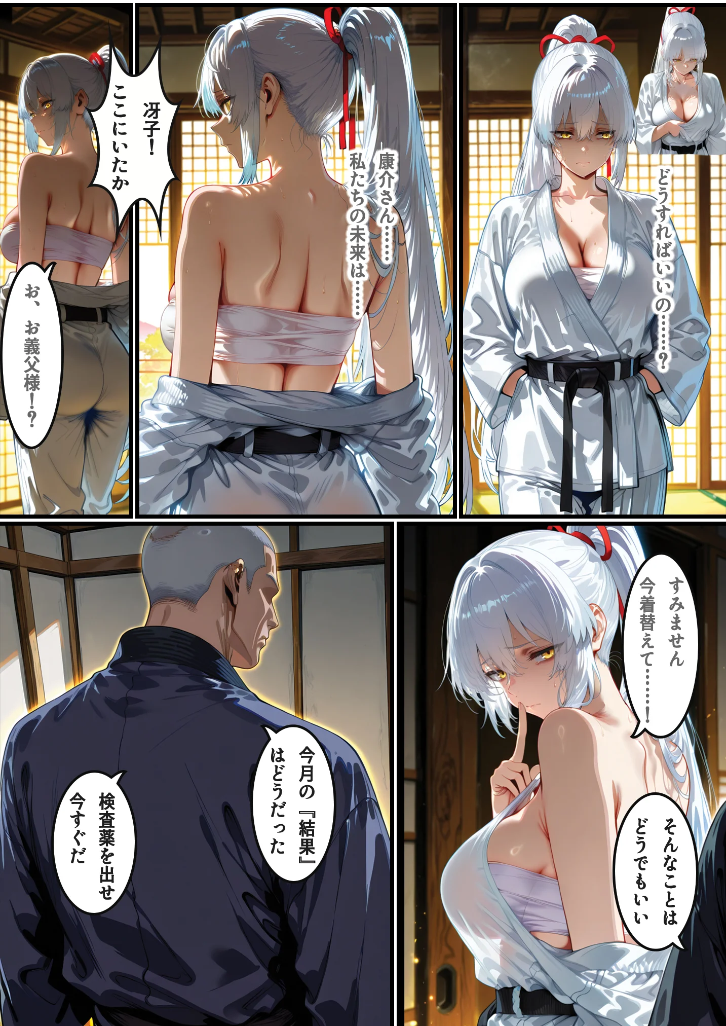 同人エロ漫画 【家系侵蝕】特濃種付けに堕ちた道場人妻 サンプル5ページ目