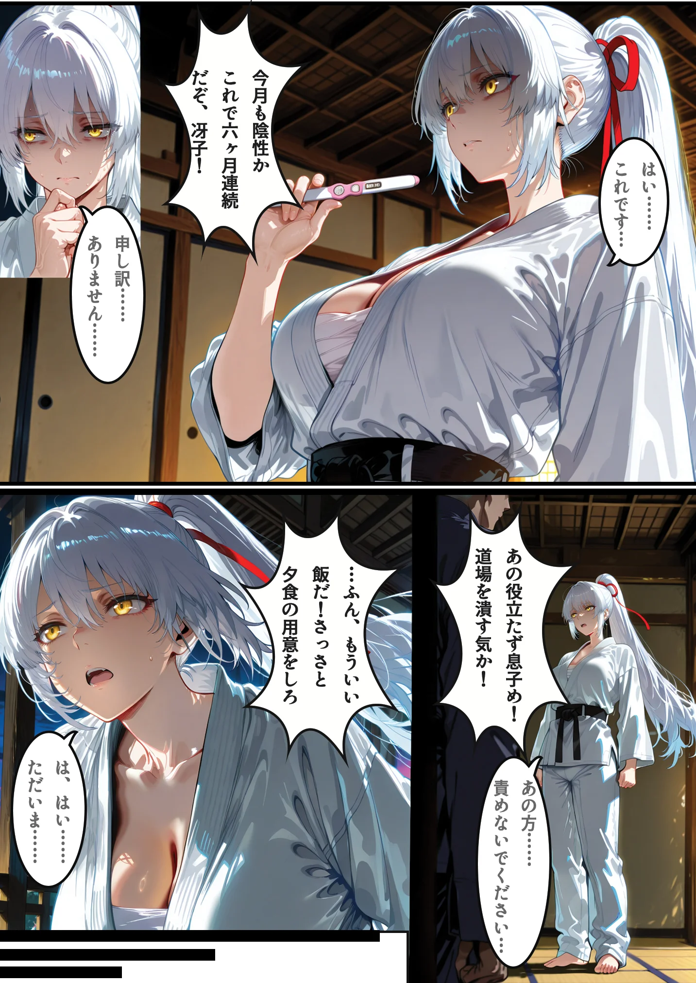 同人エロ漫画 【家系侵蝕】特濃種付けに堕ちた道場人妻 サンプル6ページ目