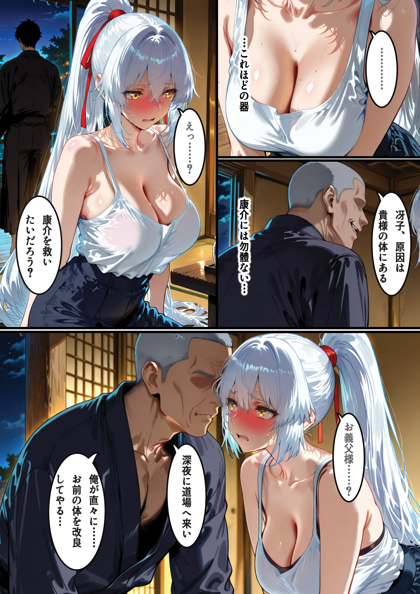 同人エロ漫画 【家系侵蝕】特濃種付けに堕ちた道場人妻 サンプル9ページ目