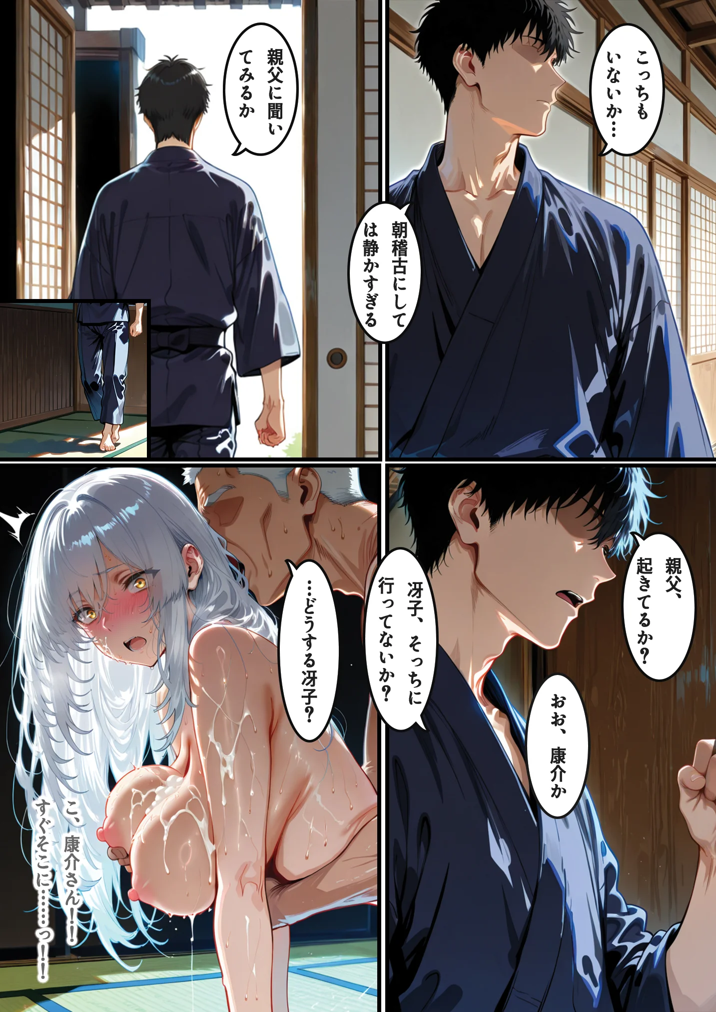 同人エロ漫画 【家系侵蝕】特濃種付けに堕ちた道場人妻 サンプル27ページ目