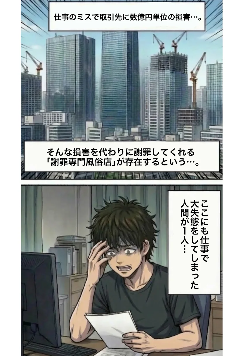 同人エロ漫画 謝罪代行風俗店〜あなたのミスを体で謝罪代行します〜【漫画93P】 サンプル1ページ目