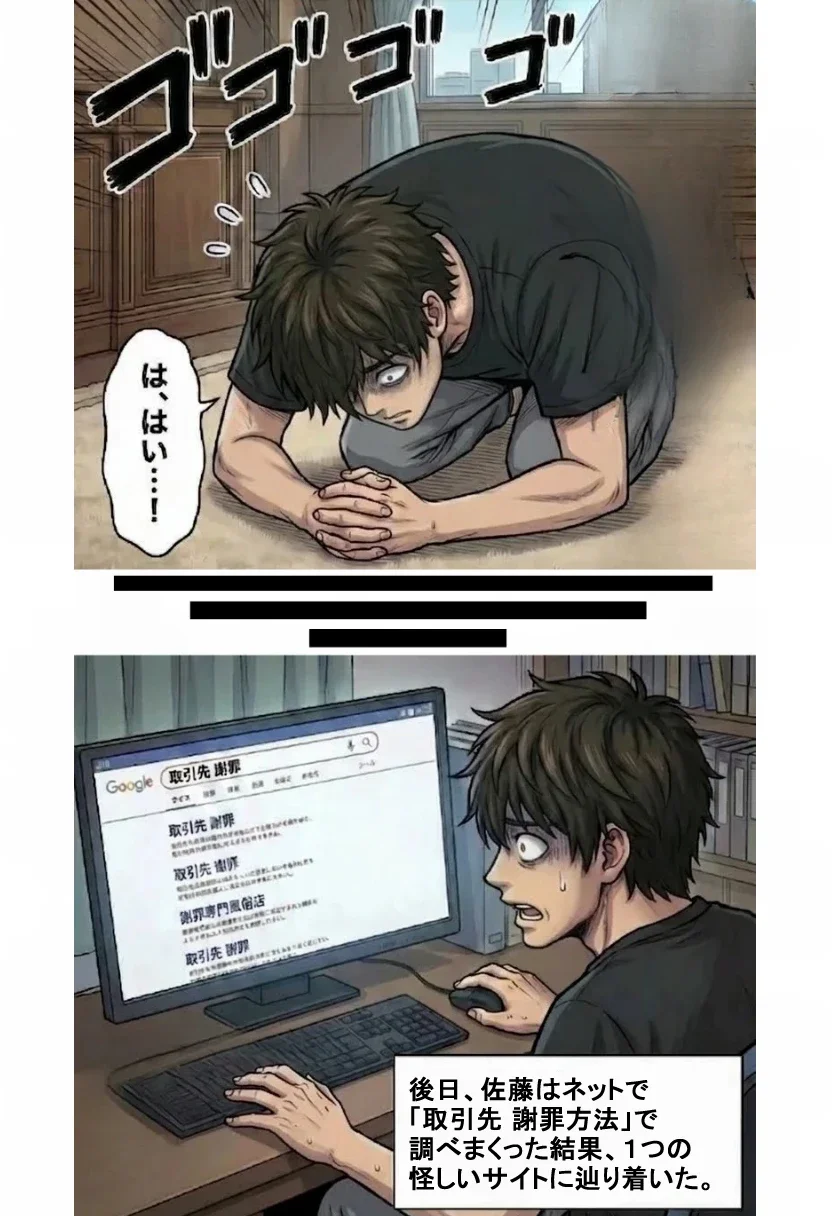 謝罪代行風俗店〜あなたのミスを体で謝罪代行します〜【漫画93P】 3P・4P・アナル・イラマチオ サンプル4ページ目(オリジナル漫画)