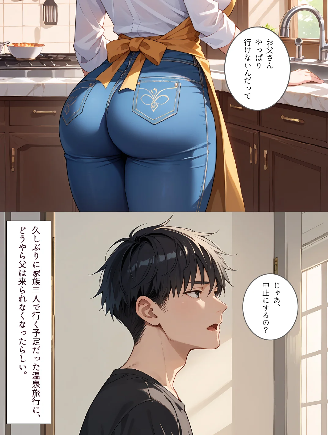 母と露天風呂付き客室のある温泉宿に行った話 1＋2お得セット「母さんとイチャラブ子作り孕ませ生活」 お母さん・パイズリ・フェラ サンプル20ページ目(影愛産業)