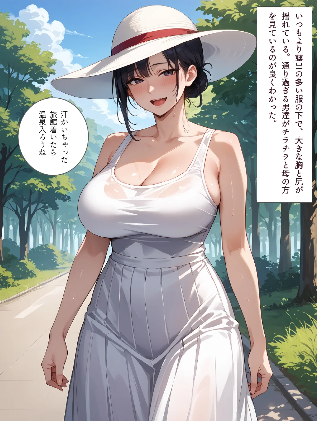 母と露天風呂付き客室のある温泉宿に行った話 1＋2お得セット「母さんとイチャラブ子作り孕ませ生活」 お母さん・パイズリ・フェラ サンプル25ページ目(影愛産業)