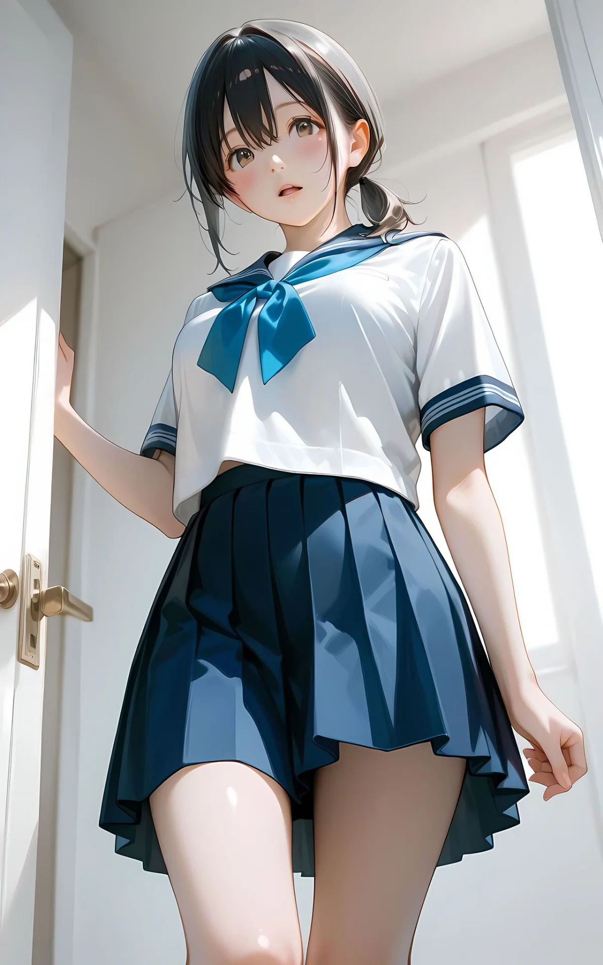 水着撮影会のはずが、いつのまにかおぢさんち〇ぽに沼る話 モザイク版 無料試し読み11ページ目（メコ神 / あいラビ）