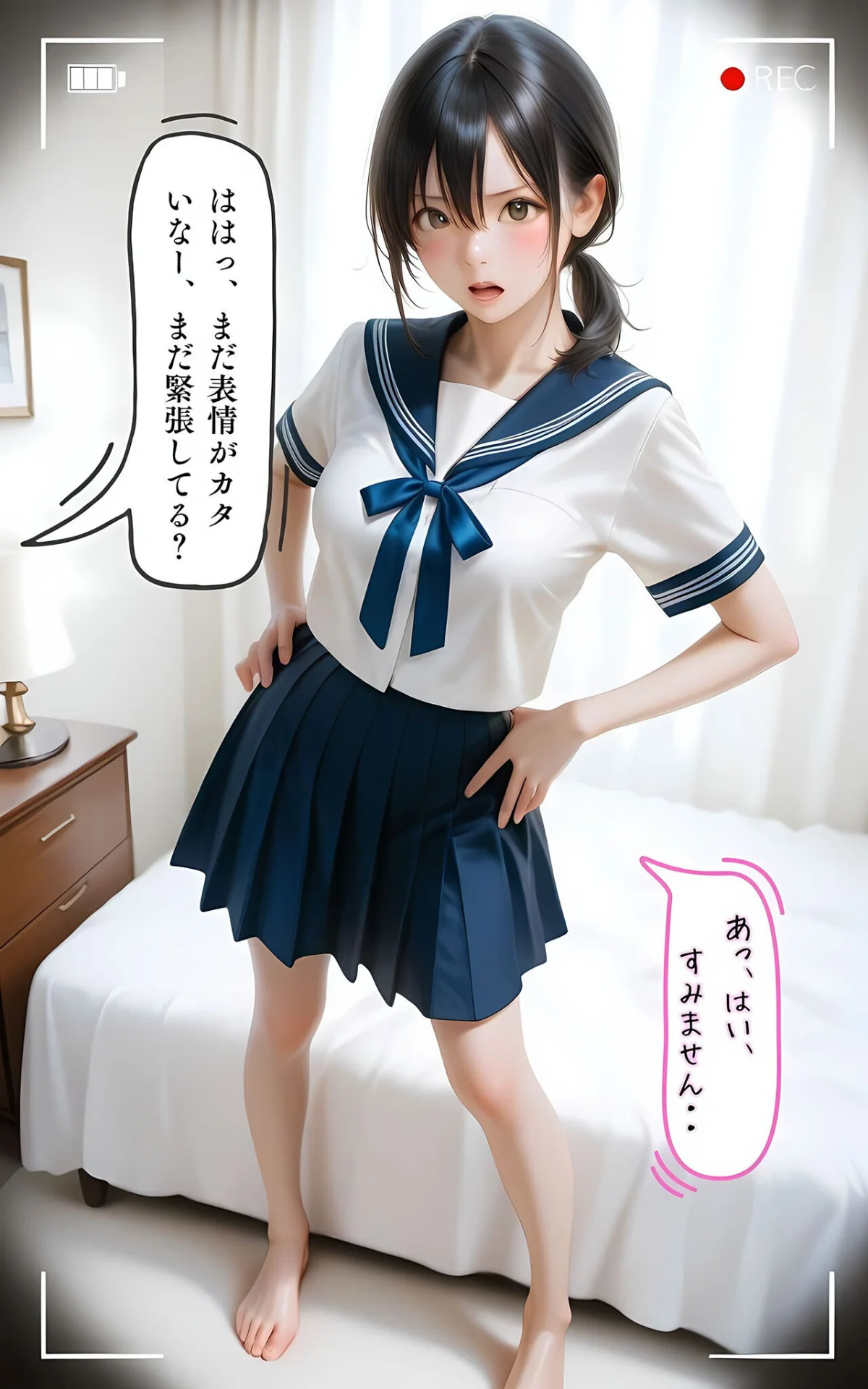 水着撮影会のはずが、いつのまにかおぢさんち〇ぽに沼る話 モザイク版 無料試し読み14ページ目（メコ神 / あいラビ）